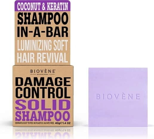 BIOVÈNE Damage Control Coconut & Keratin Solid Shampoo Bar (40 g)