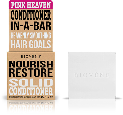 BIOVÈNE Nourish Restore Pink Heaven Solid Conditioner Bar (40 g)