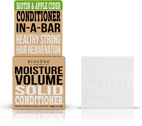 BIOVÈNE Moisture Volume Biotin & Apple Cider Solid Conditioner Bar (40 g)