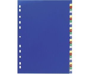5 X Register A4 1-31 blau 31-teilig Karton Ordner Trennblätter Zahlenregister! 