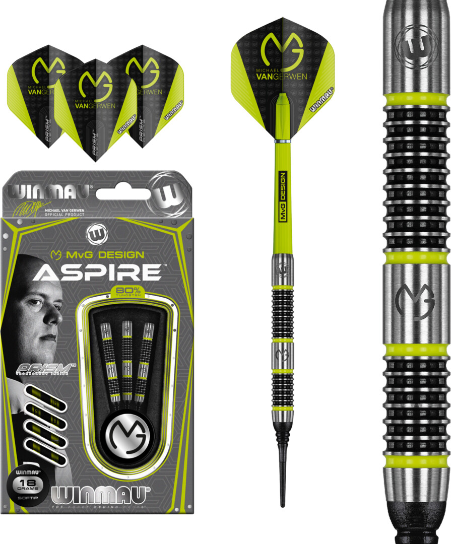 Winmau MvG Aspire 80 % Tungsten alloy 20 gram Softtip