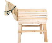 ohne Lasur Sitzhöhe ca.115-116 cm mit Flechtmähne Voltigierpferd Holzpferd 