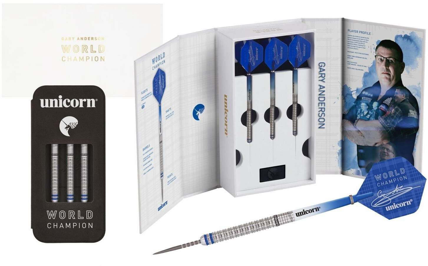 Unicorn Darts 2019 Edition Gary Anderson 90% Tungsten blue 27g