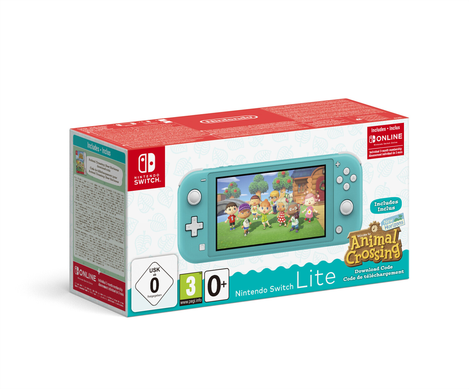 Nintendo Switch Lite turquoise con Animal Crossing: New Horizons