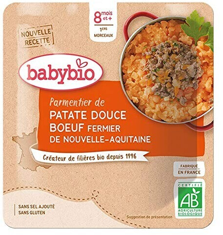 Babybio Menus - Patate douce et boeuf (190 g)