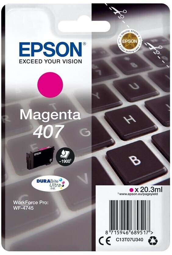Epson 407 magenta (C13T07U340)