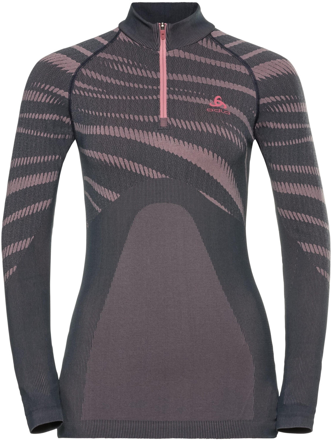 Odlo Women T-Shirt 1/2 Turtle Neck Blackcomb Baselayer odyssey grey/mesa rose