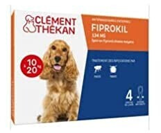 Clément Thékan Fiprokil 134 mg Spot-on chien moyen 10-20 kg (4 pipettes)