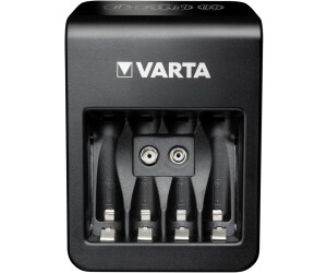 Cargador para pilas AAA, AA, C, D y 9V recargables Varta