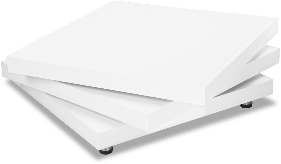 Casaria Coffee Table 60x60cm 360° Glossy White (106585)