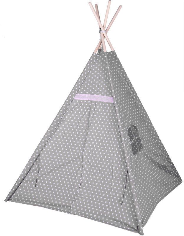 Spetebo Play Tent 160cm Grey Stars