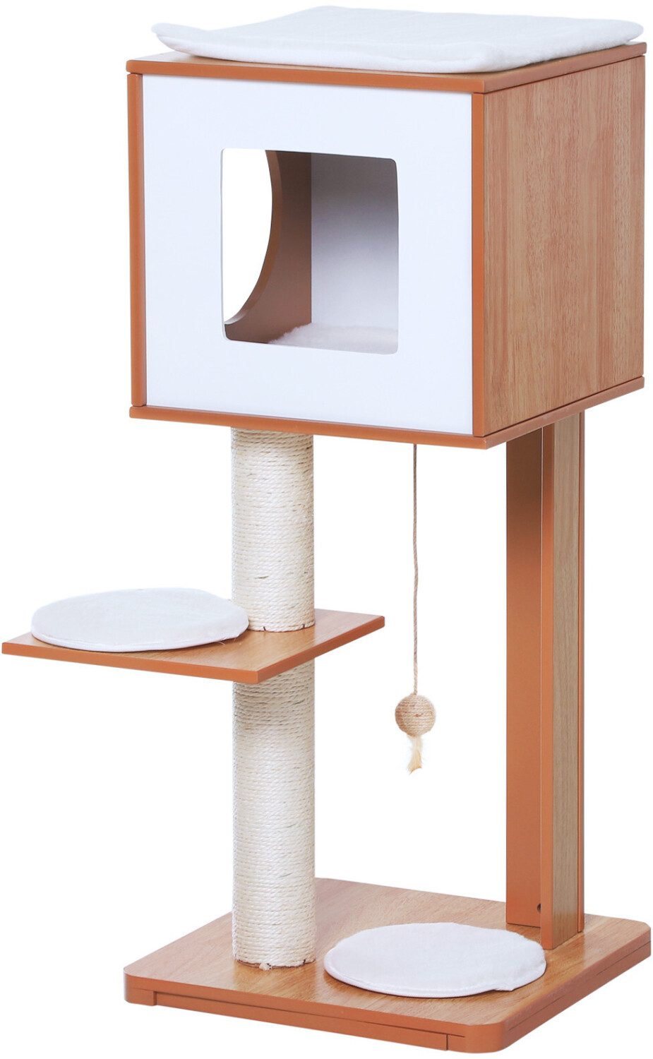 Pawhut Arbre à chats design contemporain MDF imitation hêtre (D30-206V01)