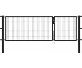 BxH 300 x 100 cm Arvotec Latten-Doppeltor Grado passend zum Lattenzaun Grado Pfosten zum aufd/übeln UV-best/ändiges Gartentor aus Kunststoff inkl 2-fl/ügelig wei/ß