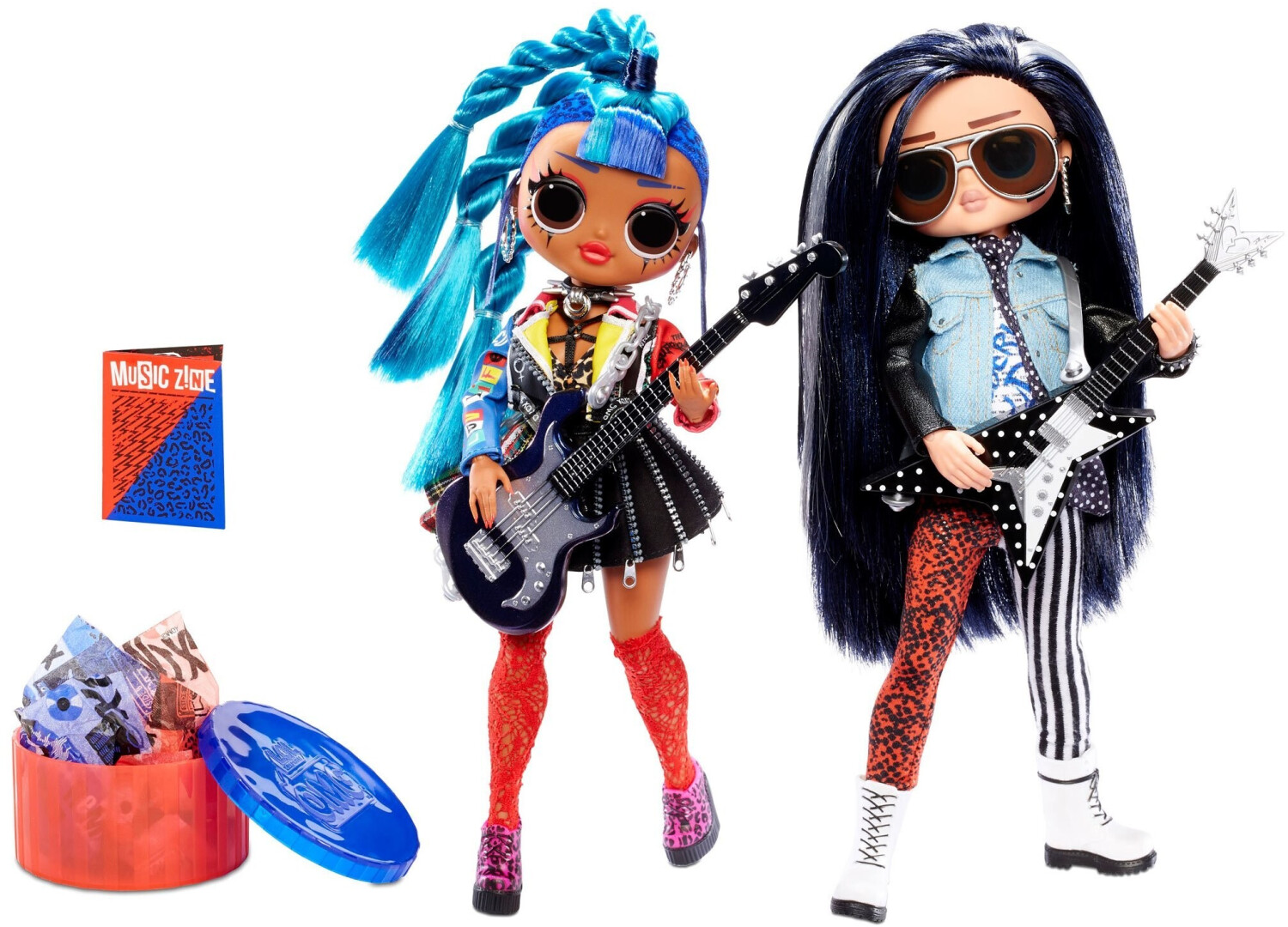 LOL Surprise LOL Surprise O.M.G. Remix Rocker Boi and Punk Grrrl 2 Pack -2 Fashion Dolls with Music