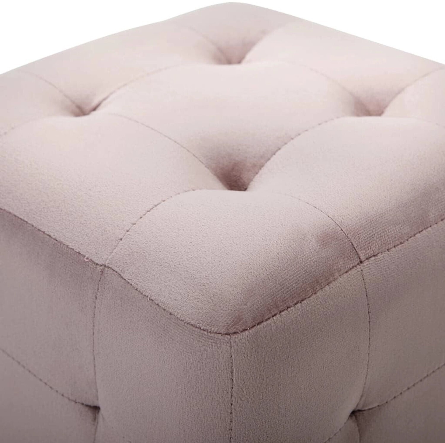 VidaXL Pouf cube en velours rose (2 pièces)