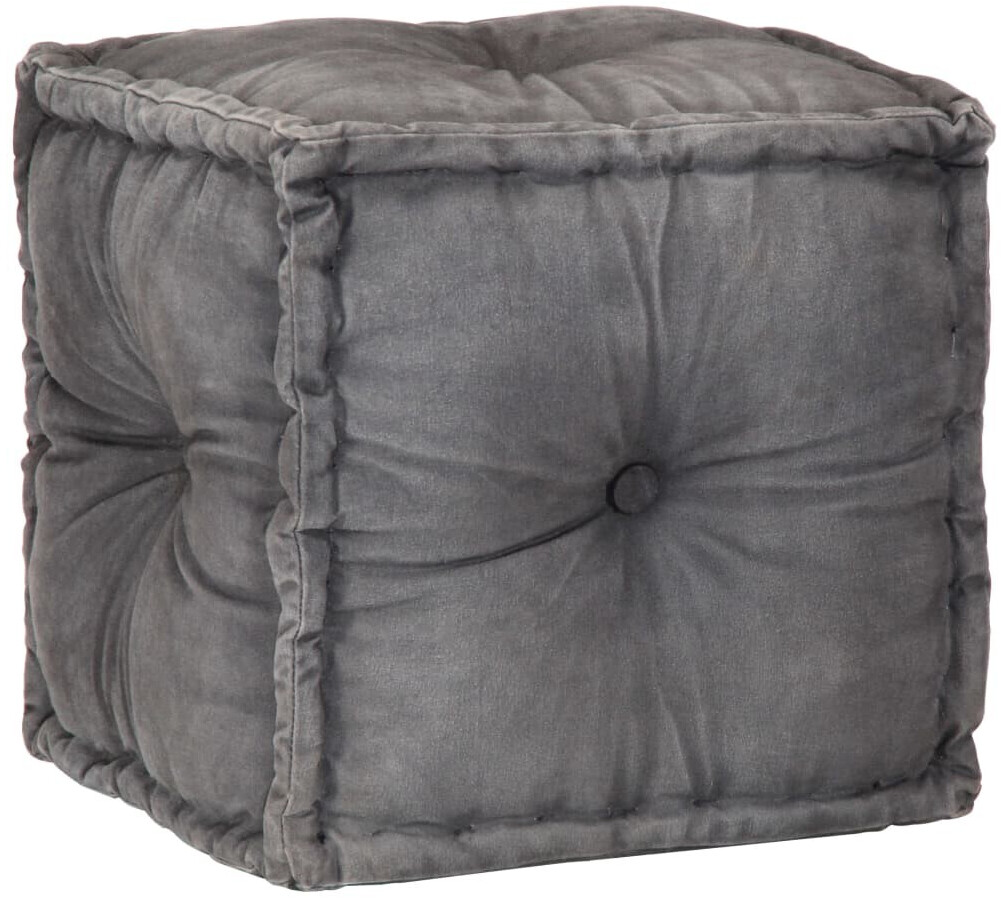 VidaXL Pouf cube en toile anthracite