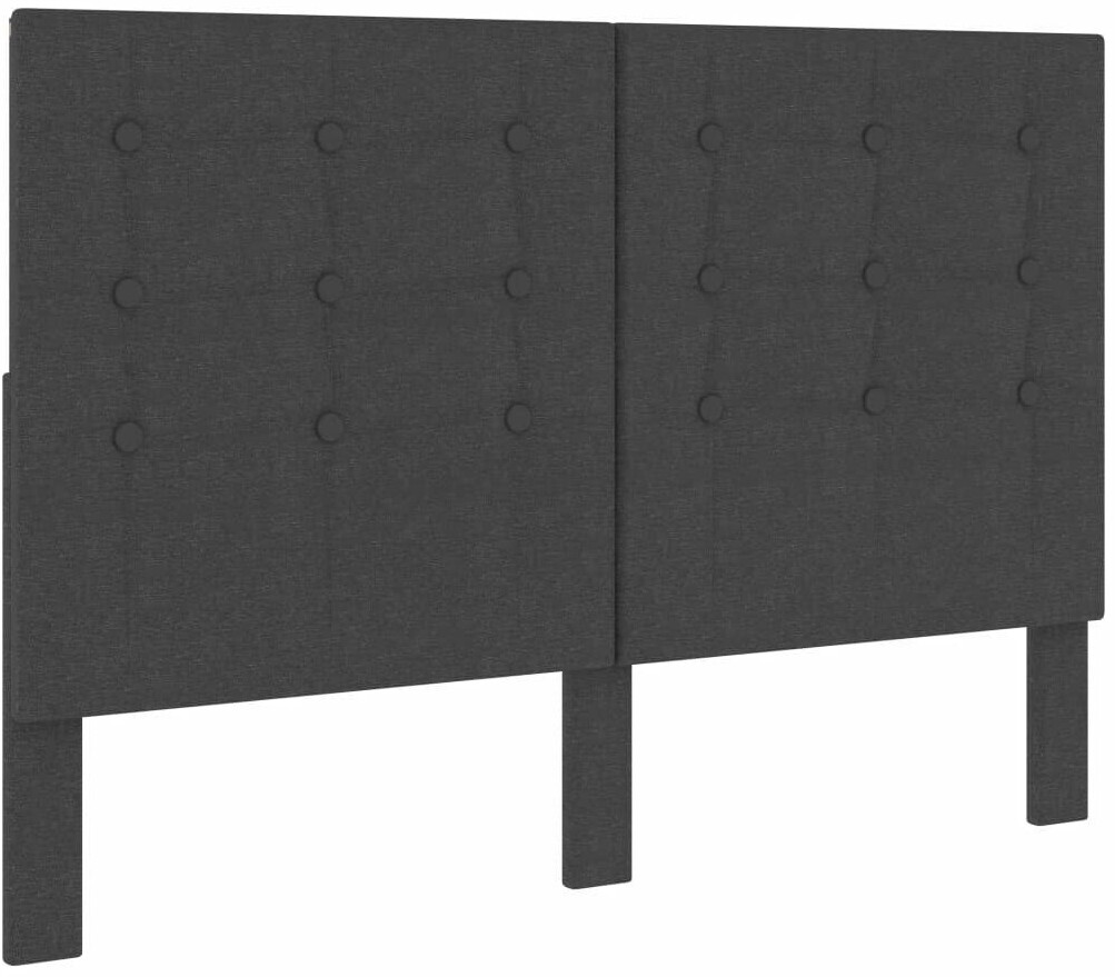 VidaXL Tête de lit touffetée en tissu gris foncé 140 x 200 cm