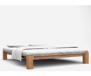 Soldes vidaXL Cadre de lit sans tête en bois de chêne 160 x 200 cm 2024 au  meilleur prix sur idealo.fr