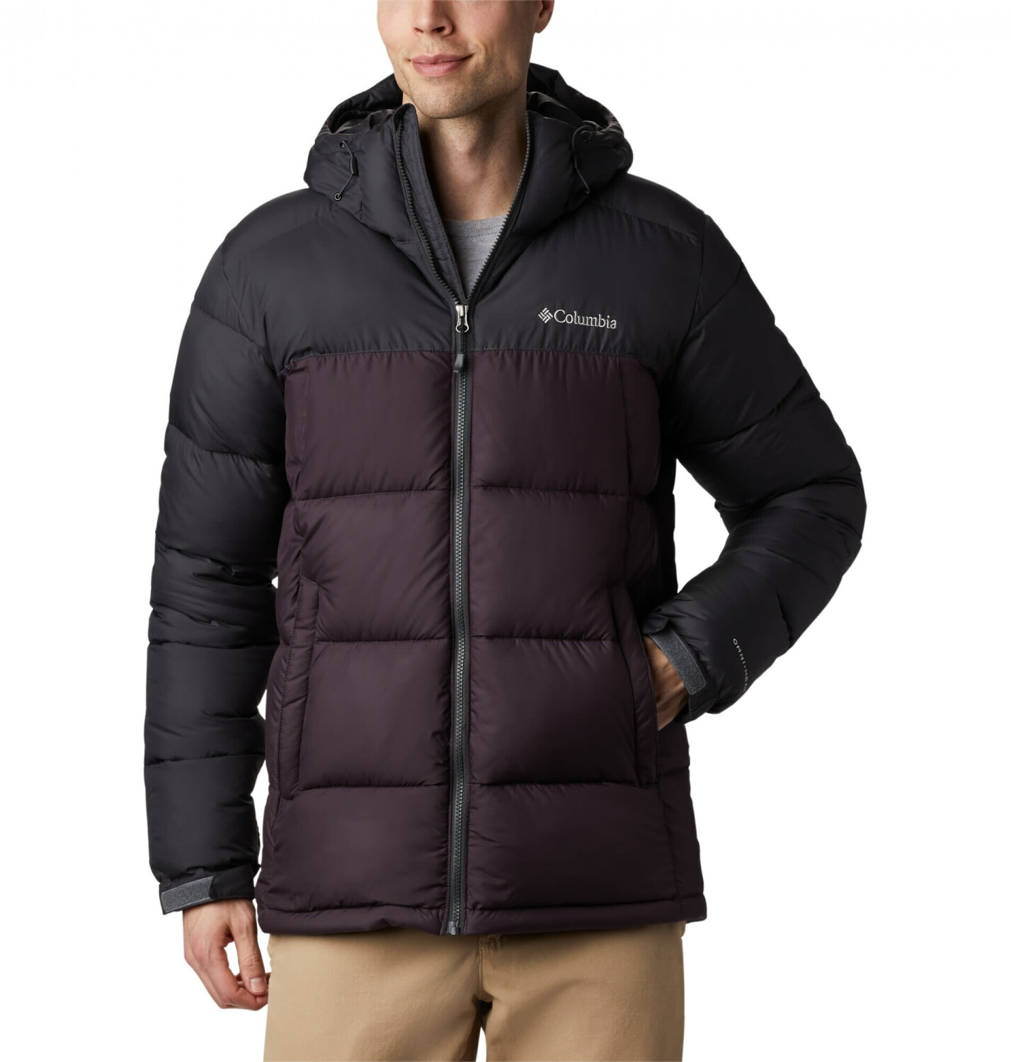 Columbia Pike Lake Hooded Jacket Men dark purple/shark