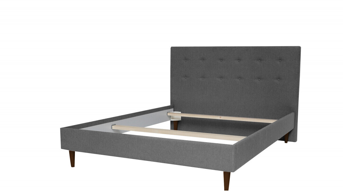 Bobochic Rory 140 x 190 cm anthracite pieds wengé