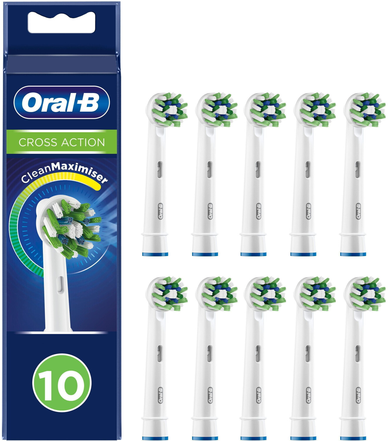 Oral-B Cross Action CleanMaximiser Replacement Toothbrush (10 pcs)