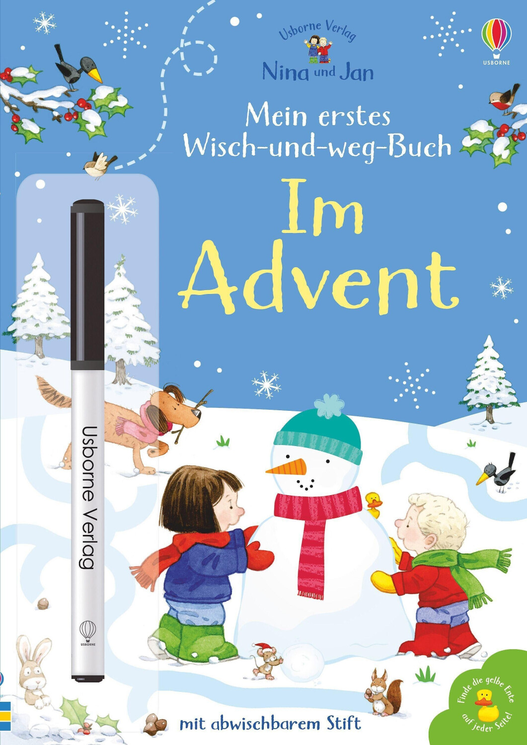 Nina und Jan - Mein erstes Wisch-und-weg-Buch: Im Advent: mit abwischbarem Stift (ISBN:9781789413014]