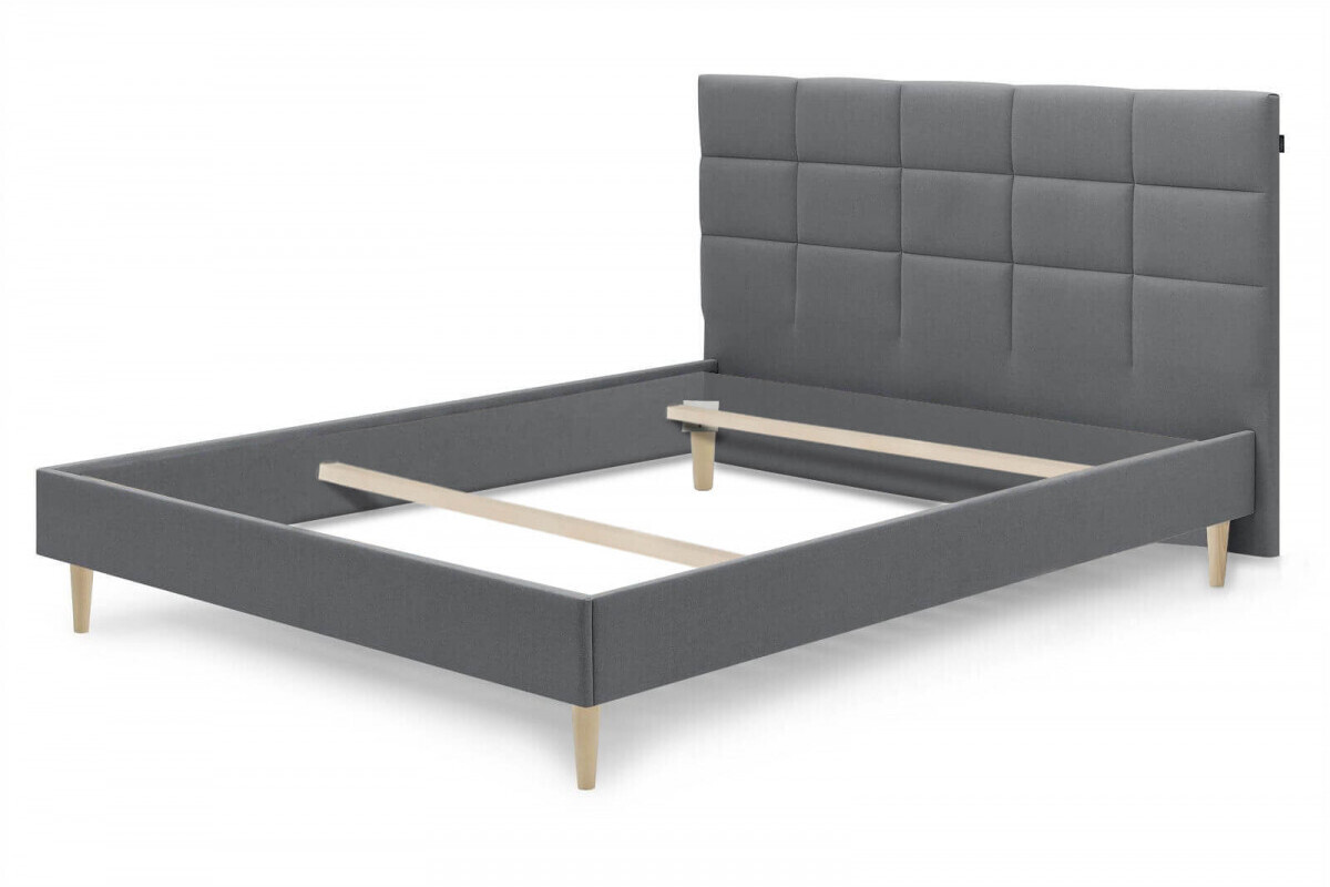 Bobochic Carre 160 x 200 cm anthracite pieds naturels