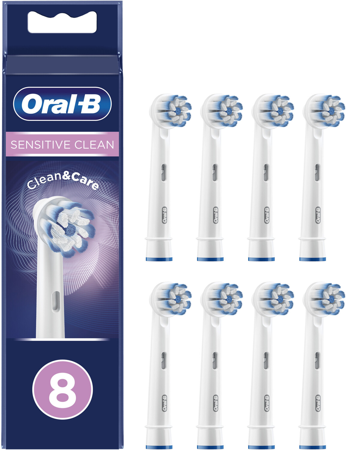 Photos - Electric Toothbrush Oral-B Sensitive Clean Clean&Care Replacement Brush  (8 pcs)