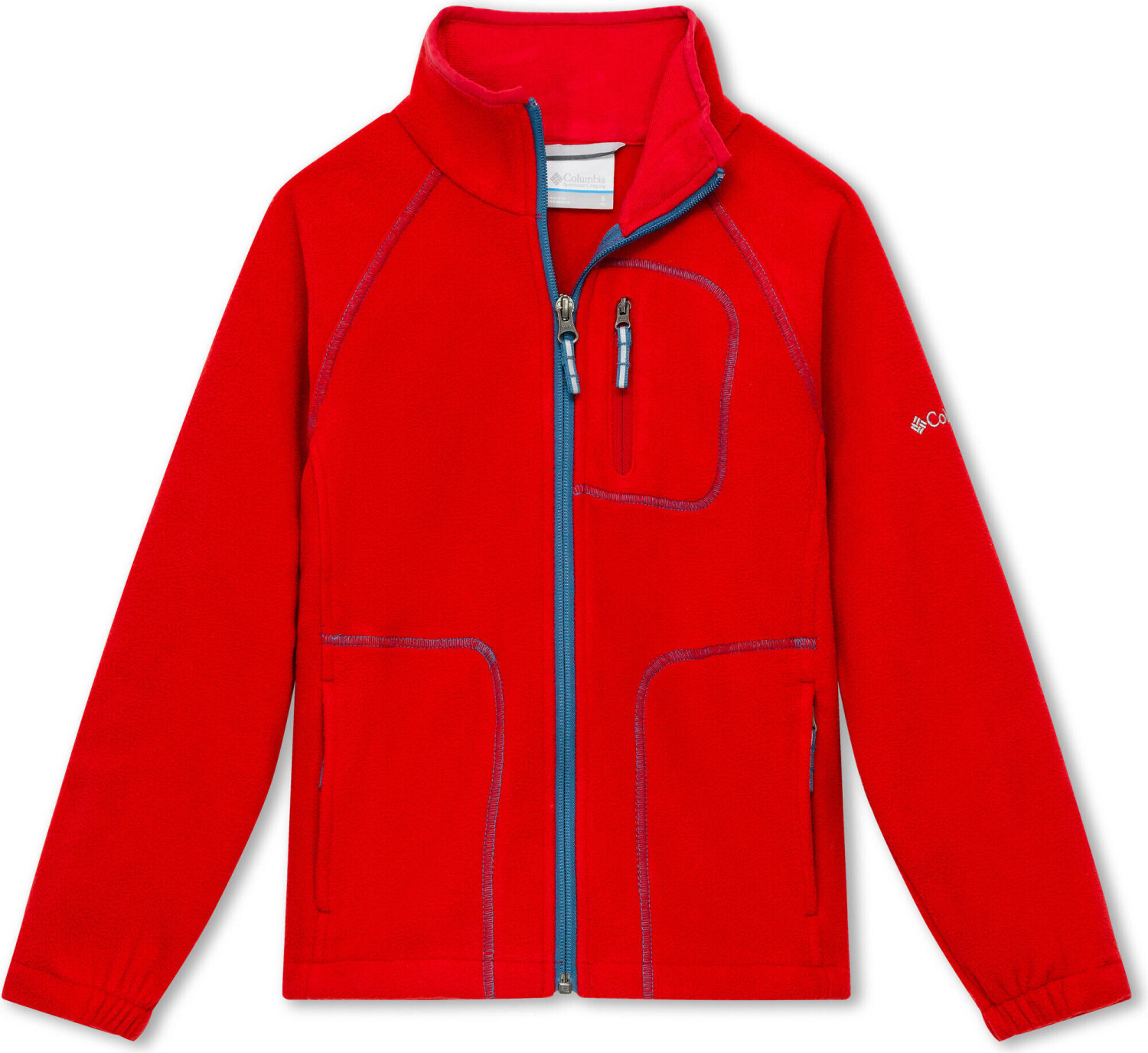 Columbia Youth Fast Trek II Full Zip mountain red/blue heron