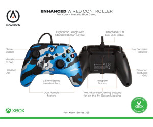 Blue camo xbox hotsell 1 controller