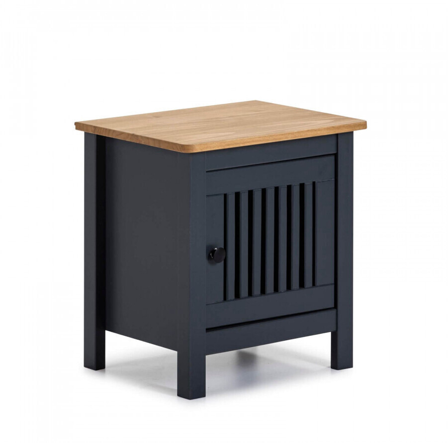Bobochic Table de chevet Capri bleu/bois
