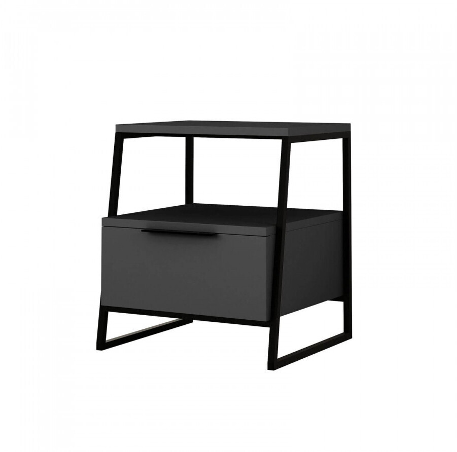 Bobochic Table de chevet Pontis anthracite