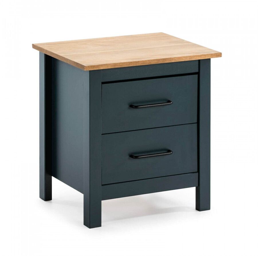Bobochic Table de chevet Megane bleu/bois