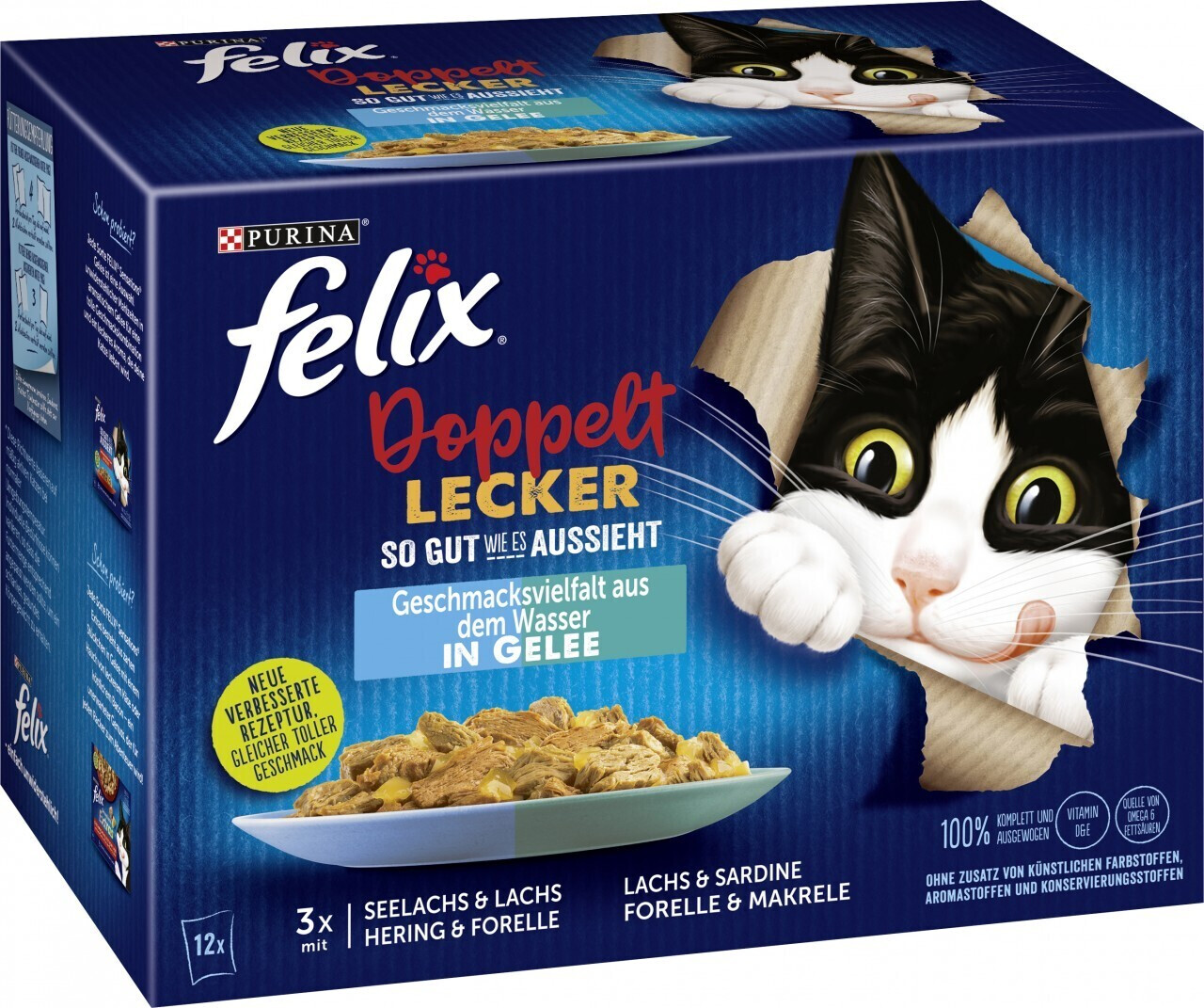 Felix Double Delicious Taste variety from water in jelly: 12x45g