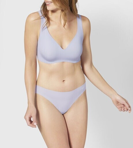 Sloggi Zero Feel bralette with removeable padding in silver shadow
