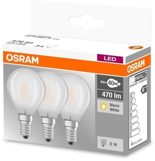 Osram LED E14 4 - 40 W (Set of 3) a € 5,95 (oggi)