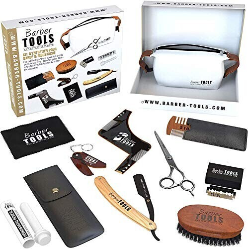 Barber Pro Set d'entretien barbe et moustache (13 pcs)