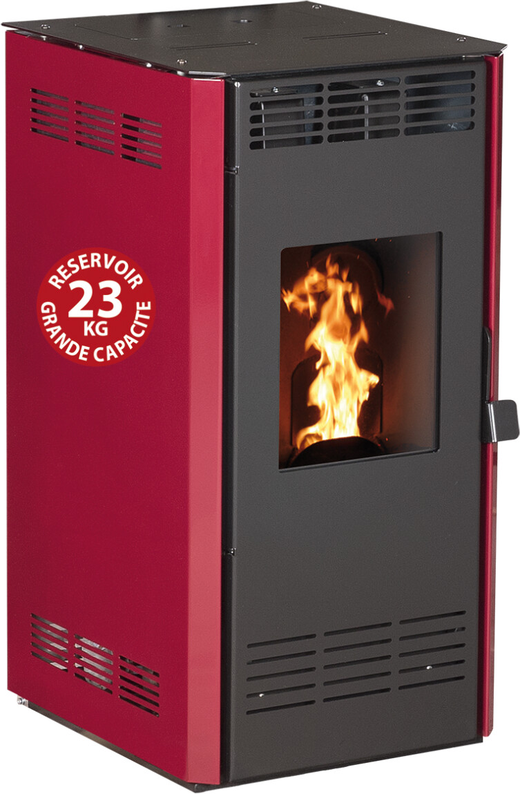 Interstoves Marina 6 kW bordeaux avec télécommande