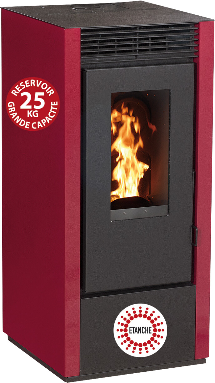 Interstoves Marina 11 KW étanche bordeaux WiFi
