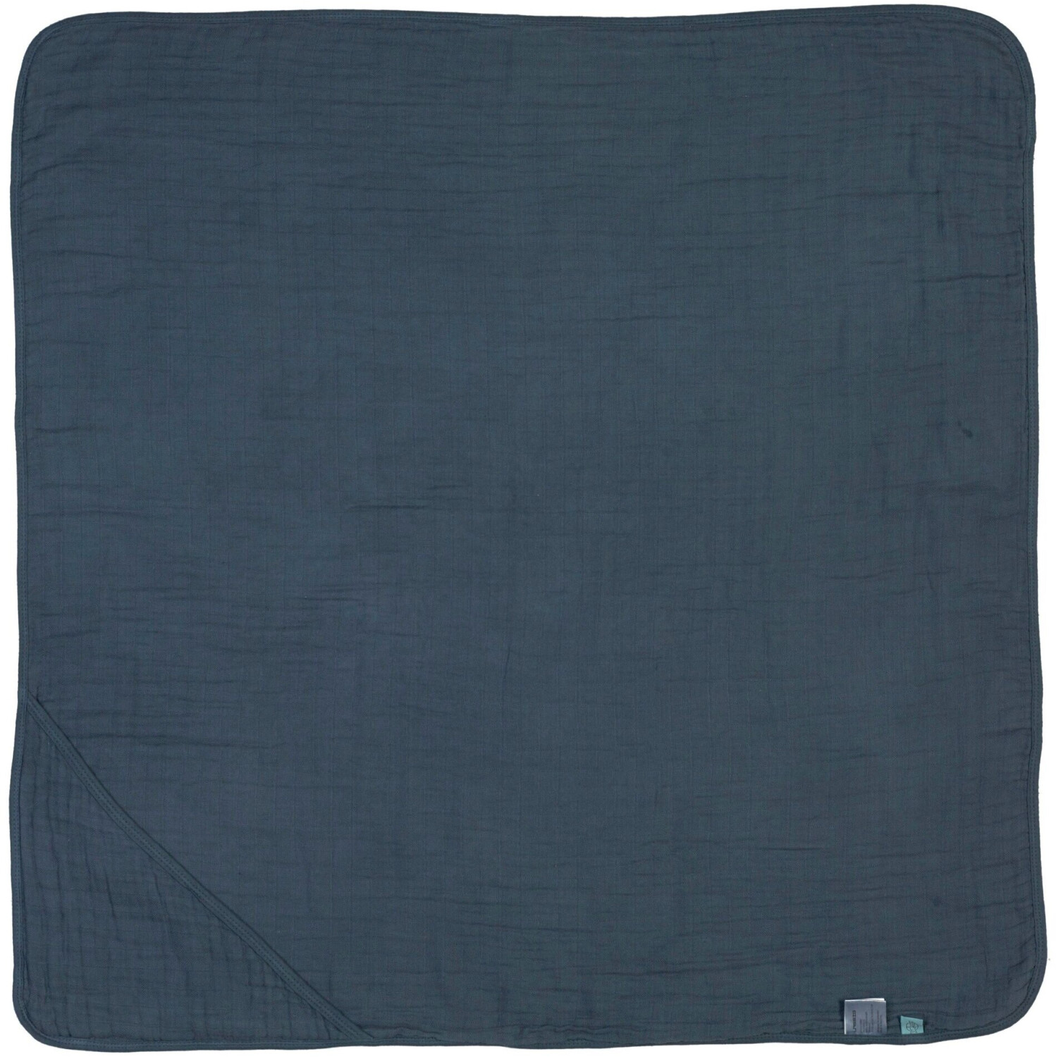 Lässig Hooded bath towel Muslin 90x90 cm navy