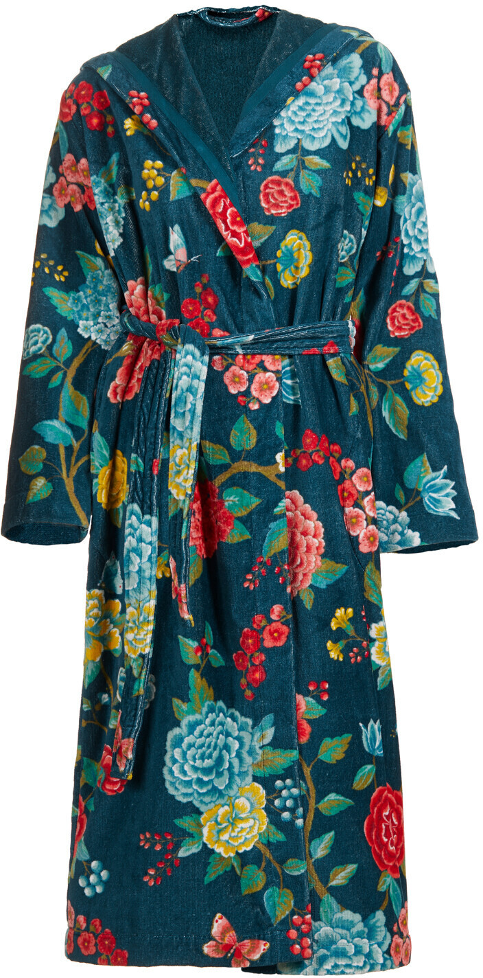 PiP Studio Good Evening Hooded Bathrobe Dark Blue