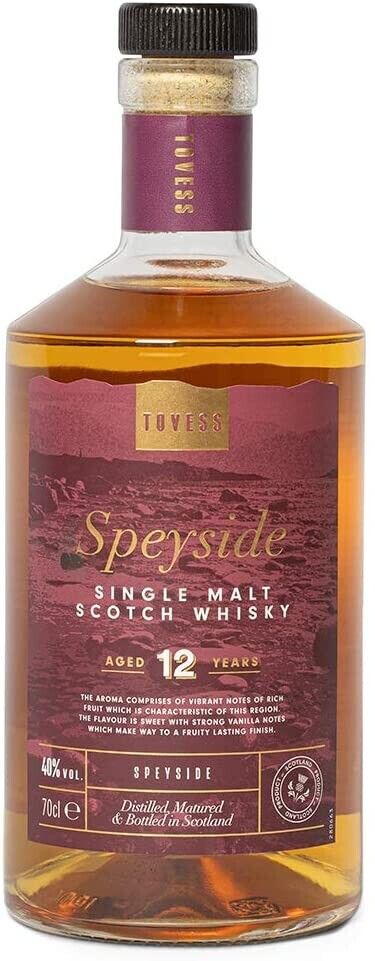Tovess 12 Jahre Speyside Single Scotch Whisky 0,7l 40%