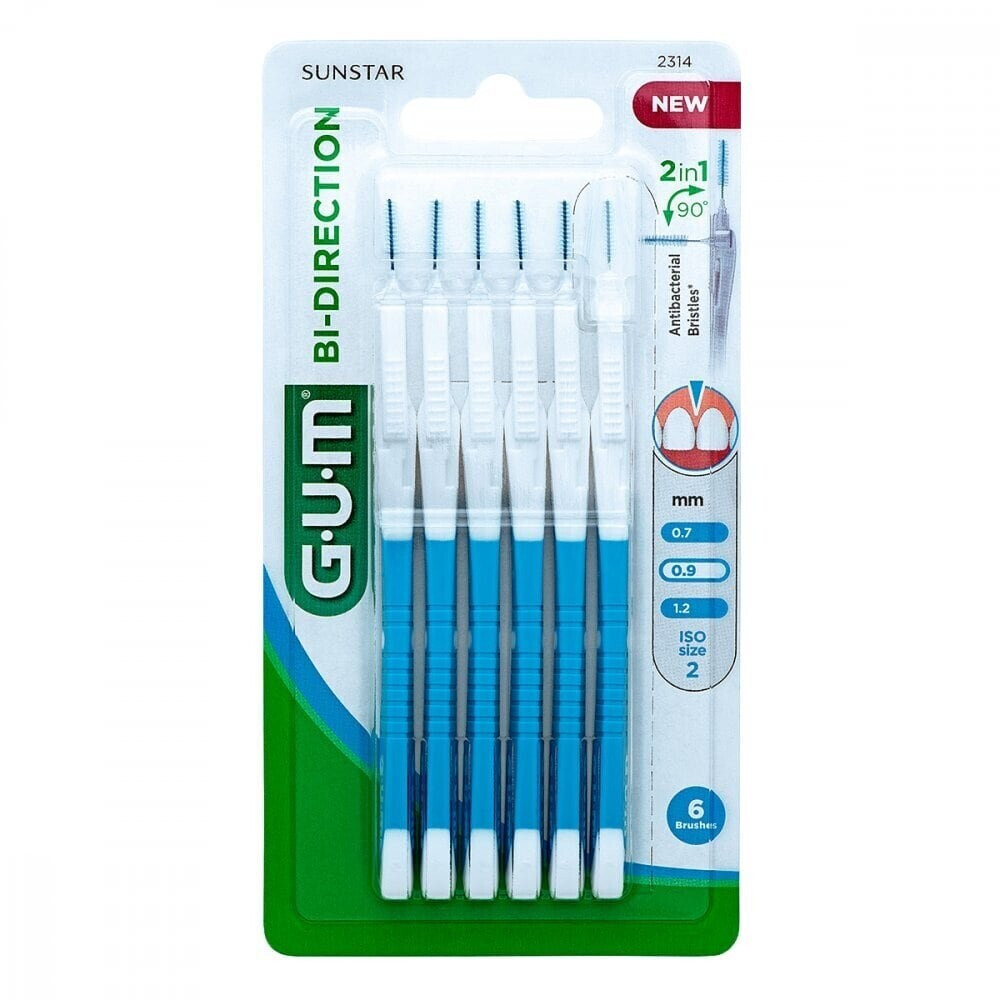 G.U.M Bi-Direction Interdental Brush 0,9 mm blue (6 pcs)
