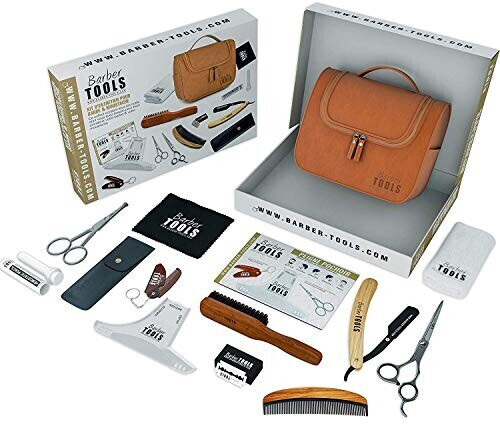 Barber Tools Coffret d'entretien barbe et moustache (10 pcs)