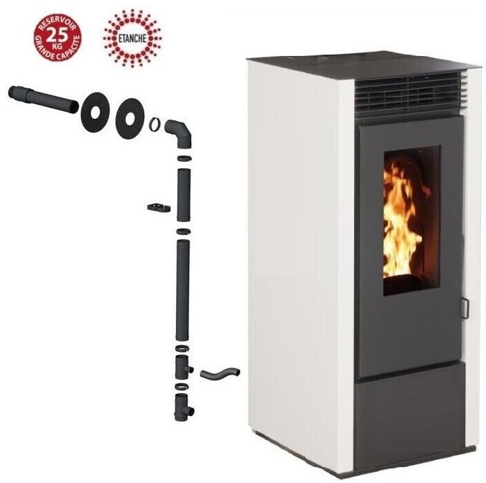 Interstoves Marina 14 kW étanche avec kit conduit sortie ventouse white