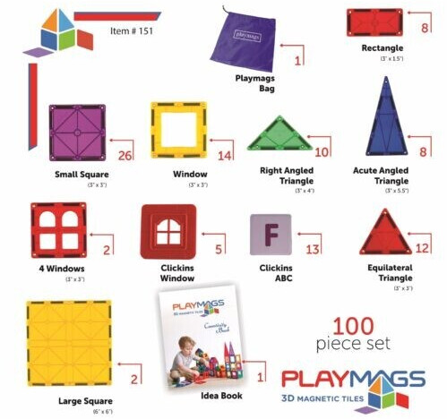 Playmags Magnetic Bricks 50 pieces au meilleur prix sur