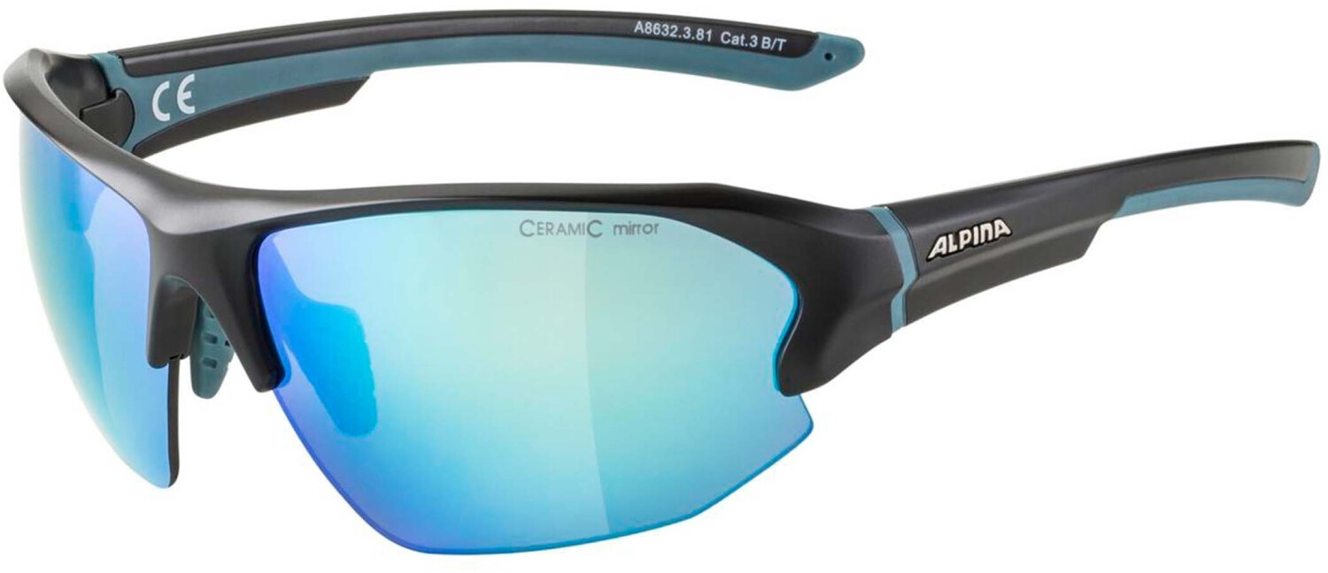 Alpina Sports Lyron HR A8632.3.81 black matt blue/blue mirror
