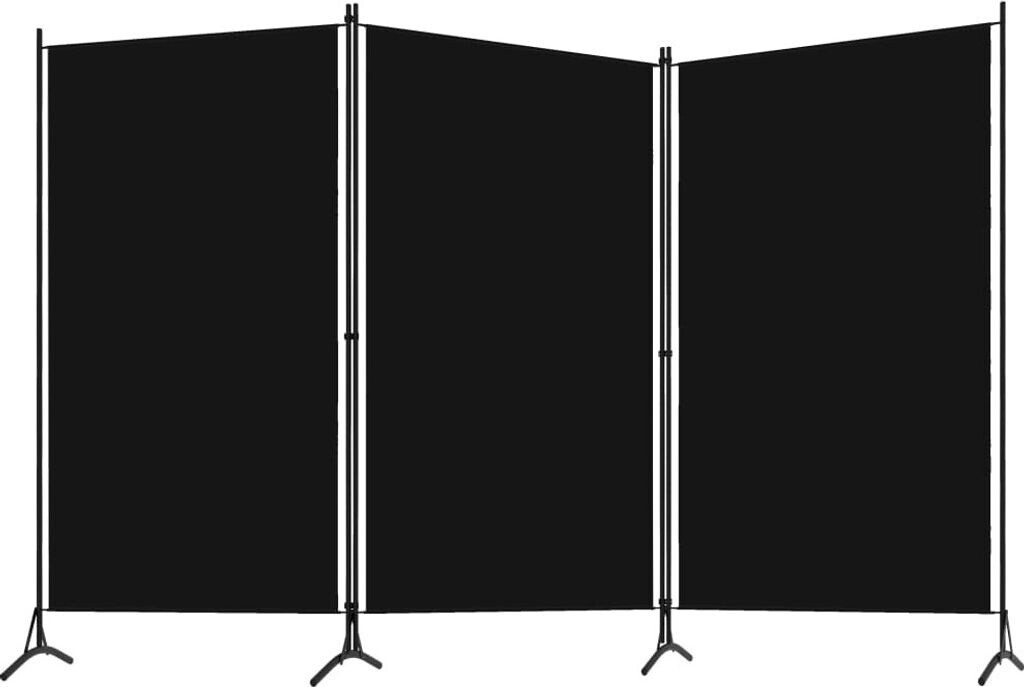 VidaXL 3-part room divider 260x180cm black