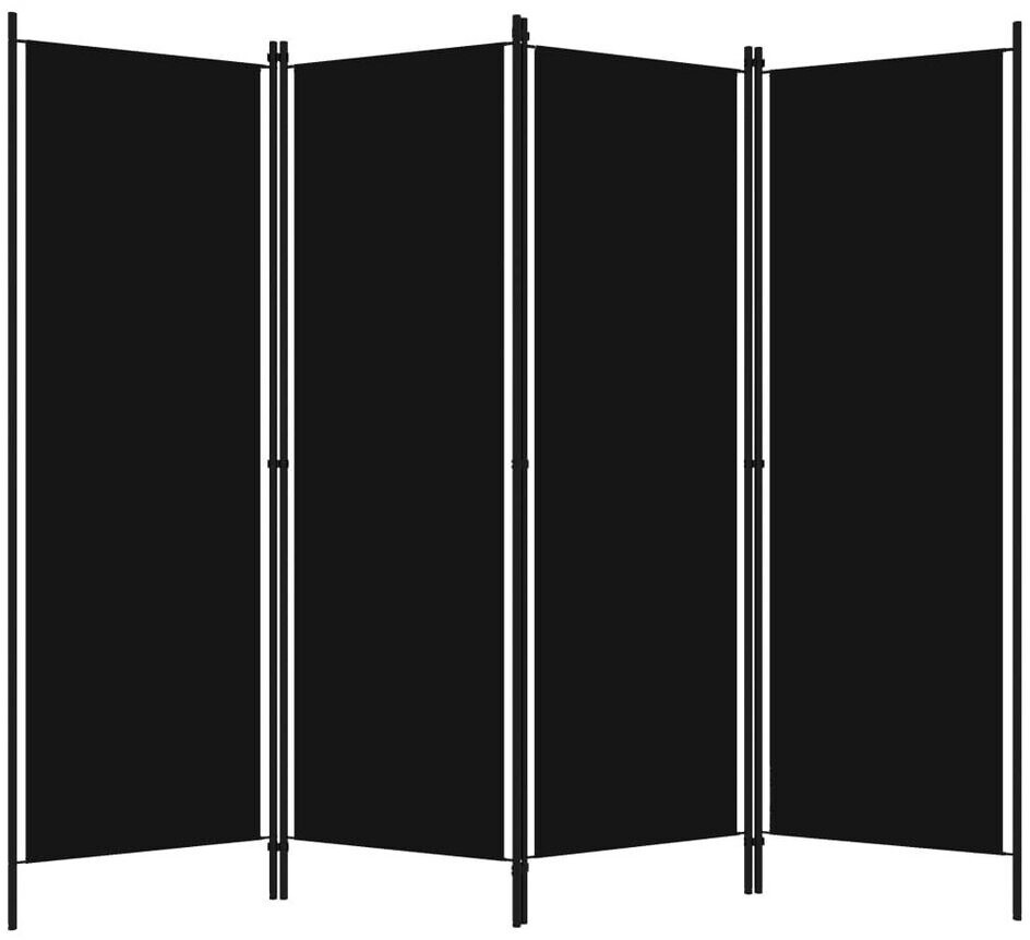 VidaXL 4-part room divider 200x180cm black