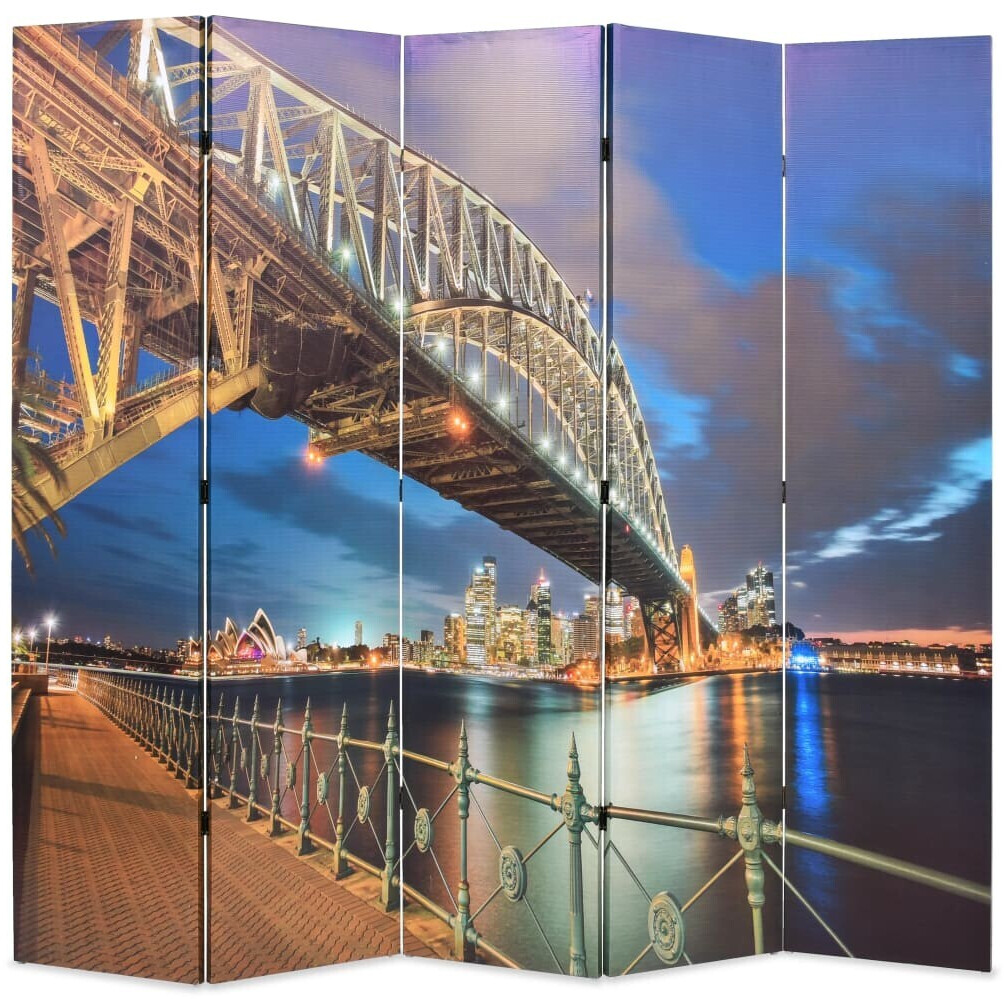 vidaXL Foldable room divider 200x170cm Sydney Harbor Bridge